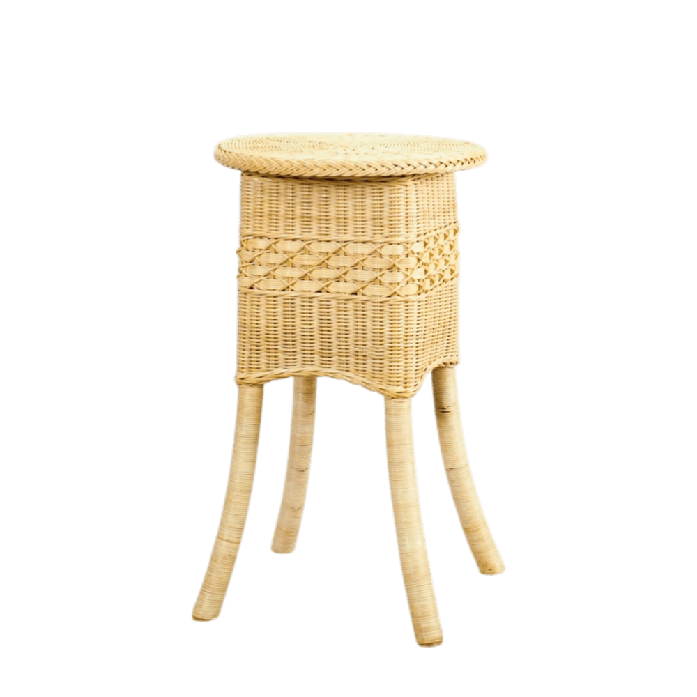 โต๊ะข้าง หวายแท้ PISAMAI รุ่น MESA SIDE TABLE ทรง MINIMAL ขนาด 40*40*70 ซม. สีธรรมชาติ_0